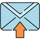 Receive Message filled outline Icon