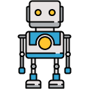 Robot filled outline icon