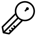 Round Key line Icon