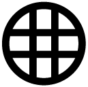 Round Waffel line icon