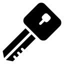 Rounded Key glyph Icon