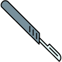 Scalpel filled outline icon