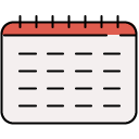 Schedule filled outline icon