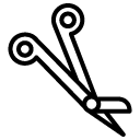 Scissors line icon