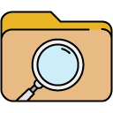 Search Folder filled outline icon