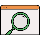 Search window filled outline icon