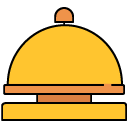 Service Bell filled outline icon