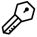 Shaped Key line Icon