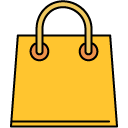 Shopping Bag filled outline icon