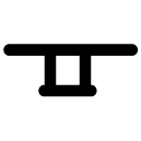 Single-legged table line icon