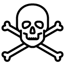 Skull Bones Lethal line icon