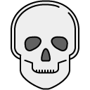 Skull filled outline icon