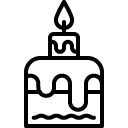 Small Birthday Cake line icon