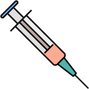 Small Syringe filled outline icon