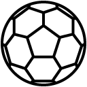 Soccerball line icon