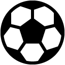 Soccerball solid icon