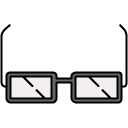 Square Glasses filled outline icon