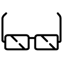 Square Glasses solid icon
