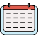 Standing Schedule filled outline icon