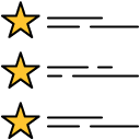 Star bullets filled outline icon