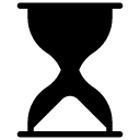 Stopped hourglass glyph Icon