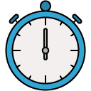 Stopwatch filled outline icon