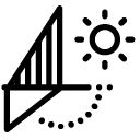 Sun Clock line Icon
