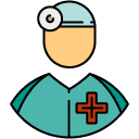 Surgeon filled outline icon