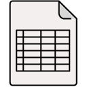 Tables Sheet filled outline icon