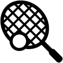 Tennis Racket Ball solid icon