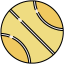 Tennisball filled outline icon