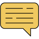 Text Message filled outline Icon