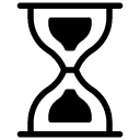 Time hourglass glyph Icon