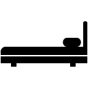 Twin Bed Side line icon