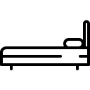 Twin Bed Side line icon