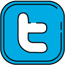 Twitter filled outline icon