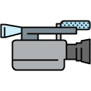 Video Camera filled outline icon