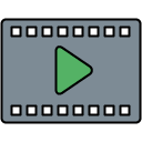 Video filled outline icon