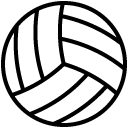 Volleyball line icon