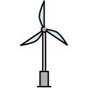 Windmill filled outline icon