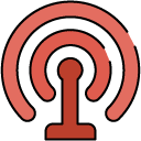 Wireless Connection filled outline Icon