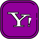 Yahoo filled outline icon