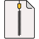 Zipped Document filled outline icon