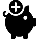 add piggy bank solid icon
