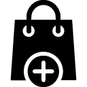 add shopping bag solid icon