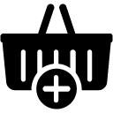 add shopping basket solid icon