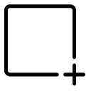 add square tool glyph Icon
