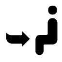 air downwards glyph Icon