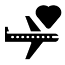 airplane glyph Icon