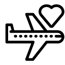 airplane line Icon
